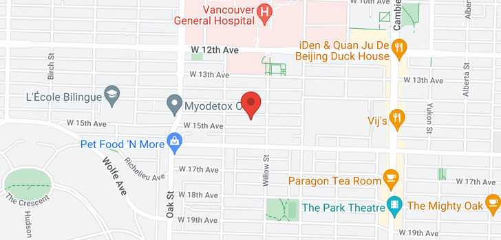 map of 101 825 W 15TH AVENUE